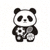 熊猫体育官方网站Logo - 一只可爱的熊猫手持足球